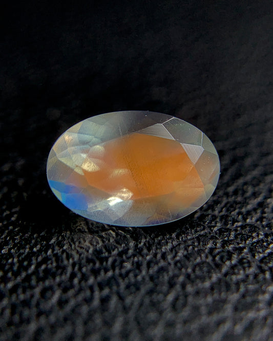 Natural Multi Fire Rainbow Moonstone 0.68 Carat 7x4.7 MM Oval Shape Faceted Gemstone