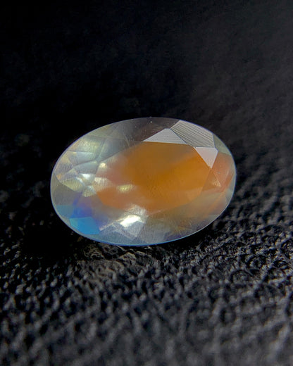 Natural Multi Fire Rainbow Moonstone 0.68 Carat 7x4.7 MM Oval Shape Faceted Gemstone