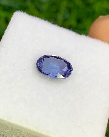 Natural Bi-Color Tanzanite 1.12 Carat 7.4x5.5 MM Oval Shape Faceted Gemstone