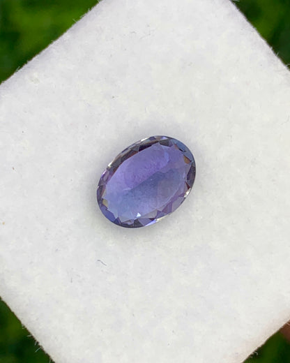 Natural Bi-Color Tanzanite 1.12 Carat 7.4x5.5 MM Oval Shape Faceted Gemstone