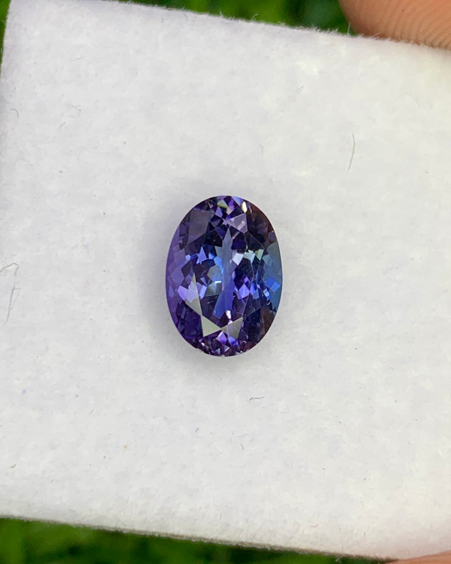 Natural Rare Unique Bi Color Tanzanite 1.25 Carat 7.7x5.6 MM Oval Shape Faceted Gemstone