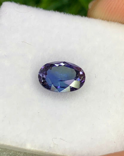 Natural Rare Unique Bi Color Tanzanite 1.25 Carat 7.7x5.6 MM Oval Shape Faceted Gemstone