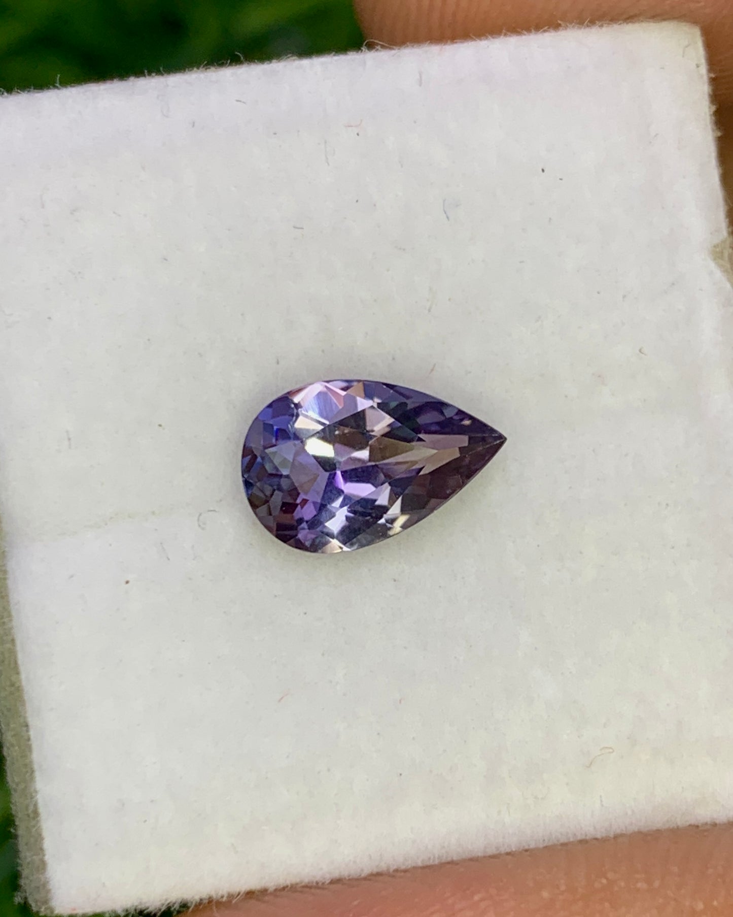 Natural Bi-Color Tanzanite0.94 Carat 8.6x5.5 MM Pear Shape Faceted Gemstone