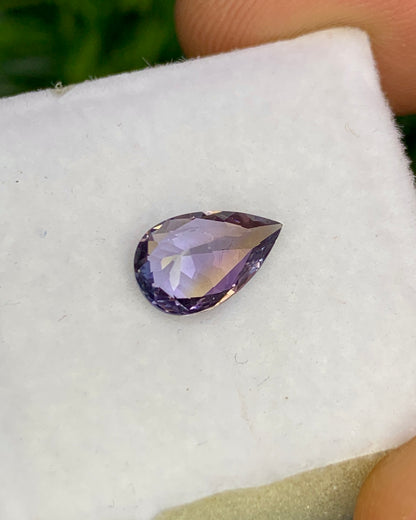 Natural Bi-Color Tanzanite0.94 Carat 8.6x5.5 MM Pear Shape Faceted Gemstone