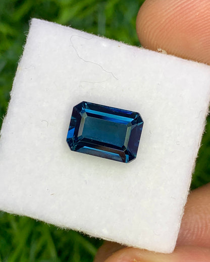 Natural Blue Tourmaline 2.08 Carat 9.6x6.7 MM Octagon Shape Faceted Gemstone