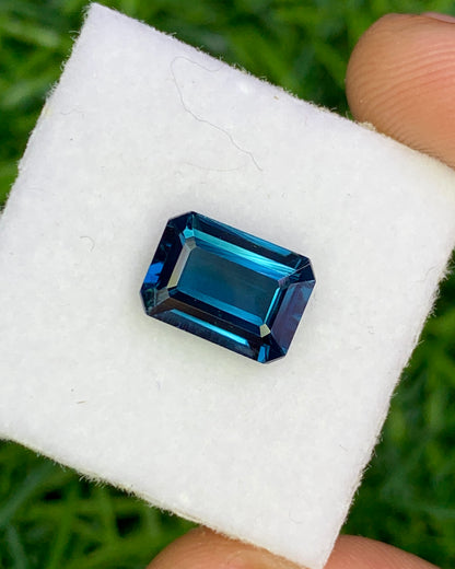 Natural Blue Tourmaline 2.08 Carat 9.6x6.7 MM Octagon Shape Faceted Gemstone