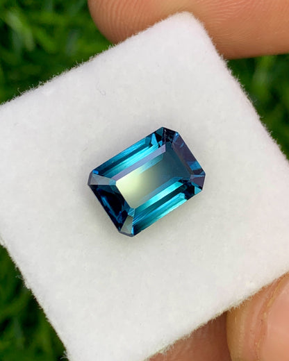 Natural Blue Tourmaline 2.08 Carat 9.6x6.7 MM Octagon Shape Faceted Gemstone