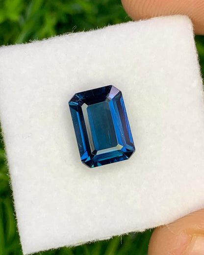 Natural Blue Tourmaline 2.08 Carat 9.6x6.7 MM Octagon Shape Faceted Gemstone