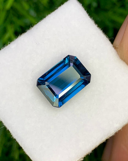 Natural Blue Tourmaline 2.08 Carat 9.6x6.7 MM Octagon Shape Faceted Gemstone