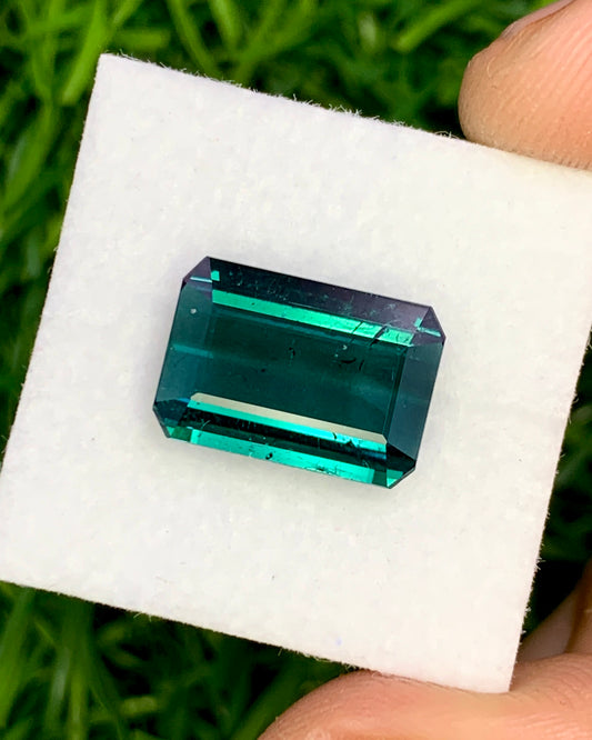 Natural Indicolite Tourmaline 4.82 Carat 12.5x8.7 MM Octagon Shape Faceted Gemstone