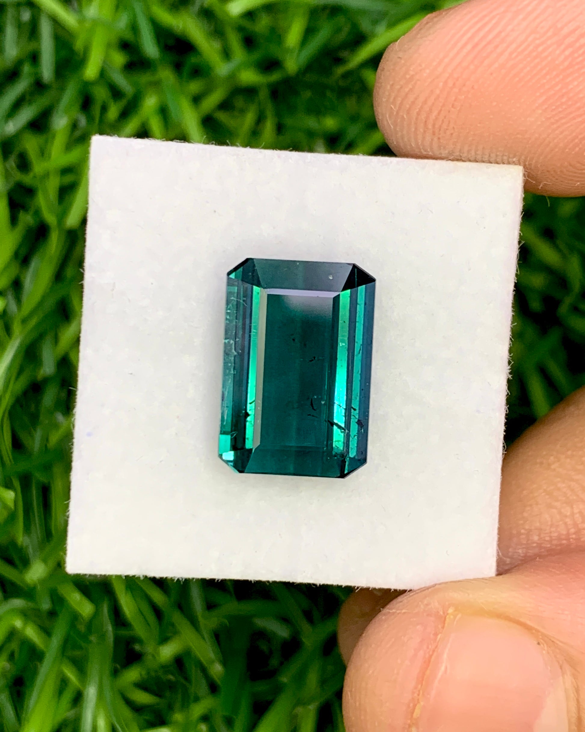 Natural Indicolite Tourmaline 4.82 Carat 12.5x8.7 MM Octagon Shape Faceted Gemstone
