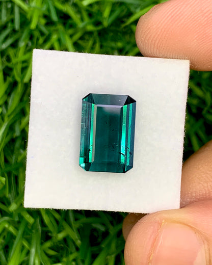 Natural Indicolite Tourmaline 4.82 Carat 12.5x8.7 MM Octagon Shape Faceted Gemstone
