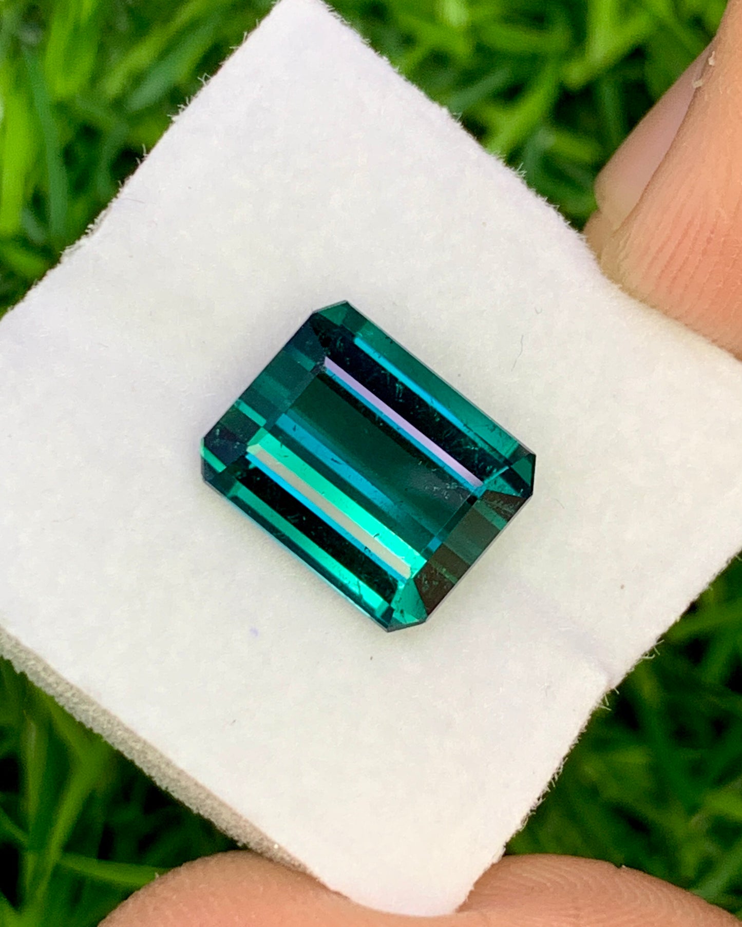 Natural Indicolite Tourmaline 4.55 Carat 10.5x8.4 MM Octagon Shape Faceted Gemstone