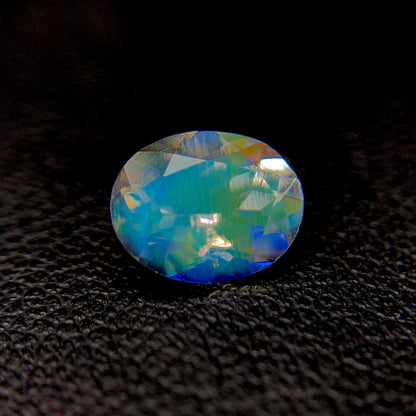Natural Multi Fire Rainbow Moonstone 1.15 Carat 7.8x6 MM Oval Shape Faceted Gemstone (From Madagascar)