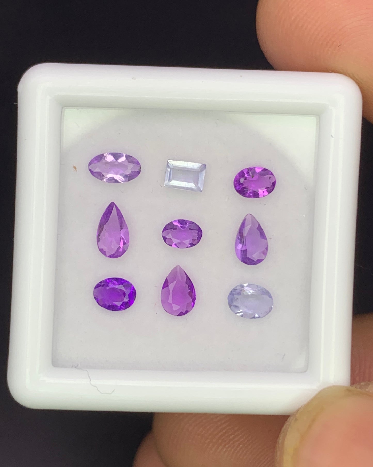 Natural Rare Color Change Hackmanite Lot 0.86 Carat Mix Size Mix Shape Faceted Gemstone 9 Piece Lot 