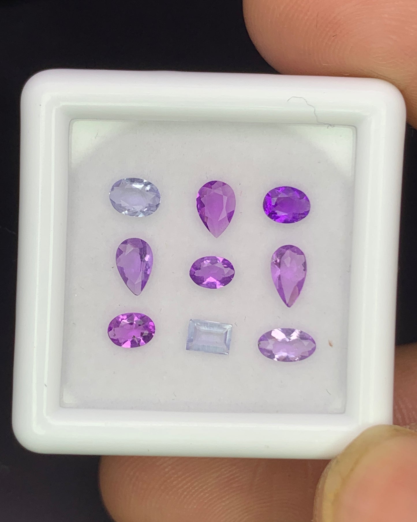 Natural Rare Color Change Hackmanite Lot 0.86 Carat Mix Size Mix Shape Faceted Gemstone 9 Piece Lot 