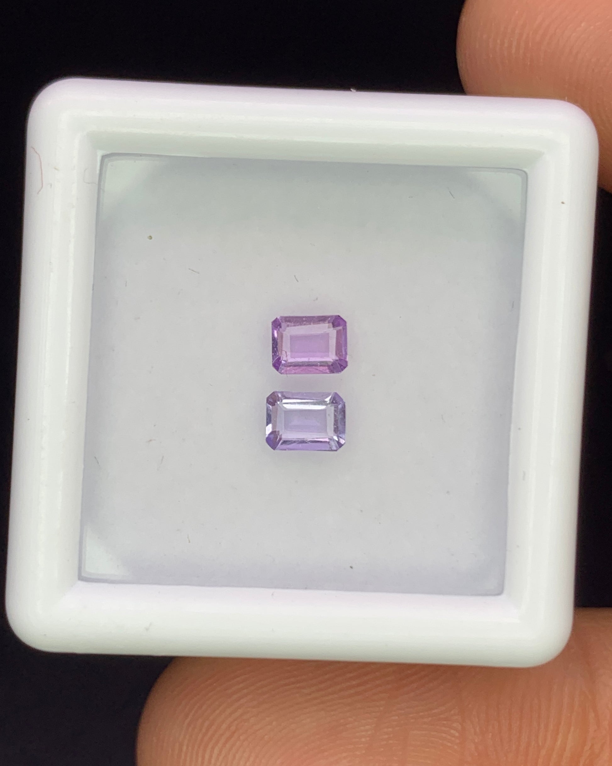 Natural Rare Color Change Hackmanite Lot 0.35 Carat Mix Size Octagon Shape Faceted Gemstone 2 Piece Lot 