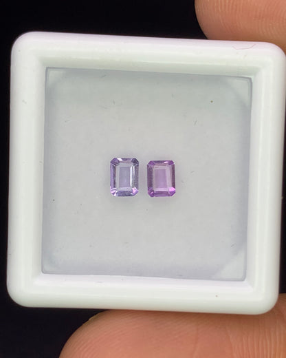 Natural Rare Color Change Hackmanite Lot 0.35 Carat Mix Size Octagon Shape Faceted Gemstone 2 Piece Lot 