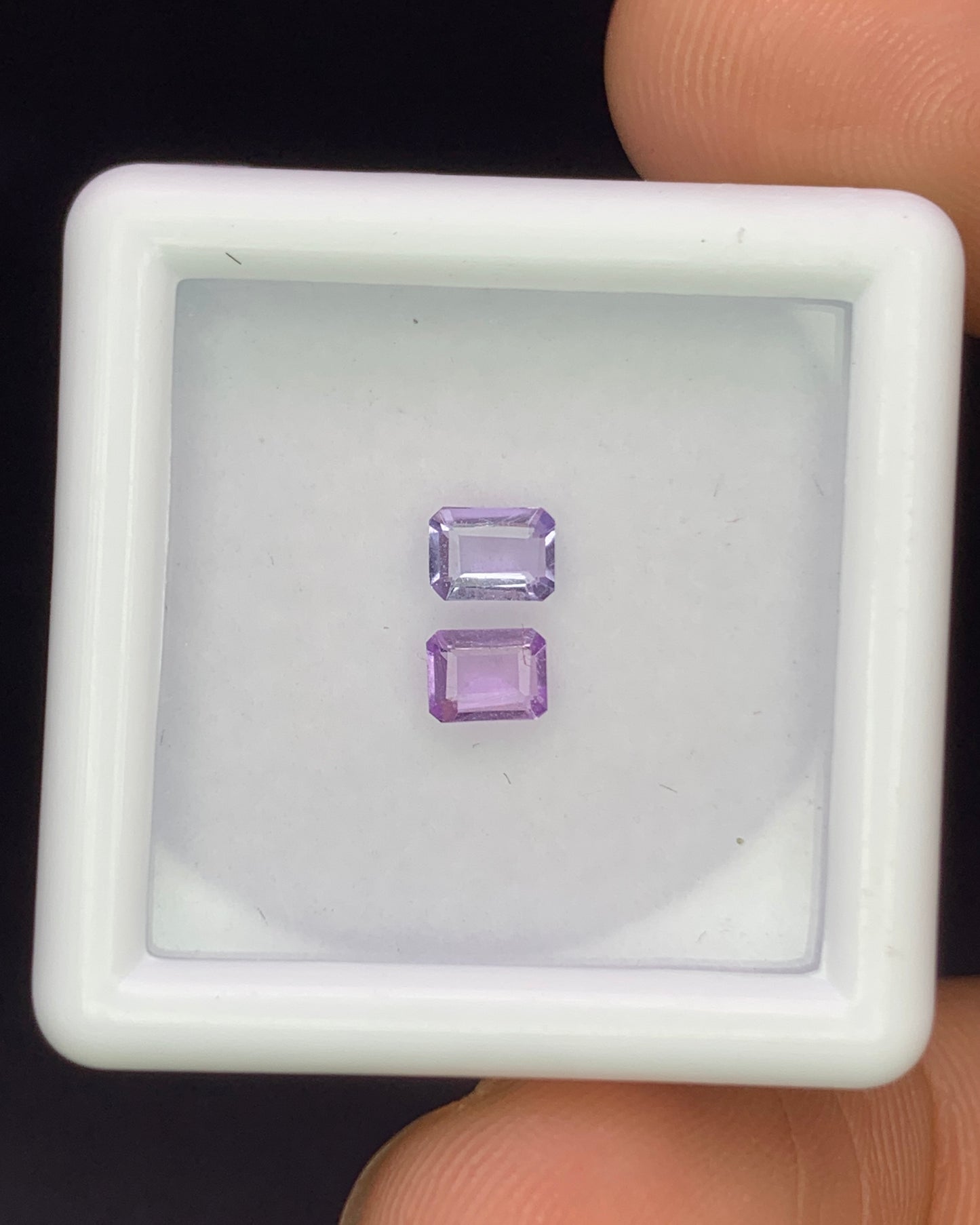 Natural Rare Color Change Hackmanite Lot 0.35 Carat Mix Size Octagon Shape Faceted Gemstone 2 Piece Lot 