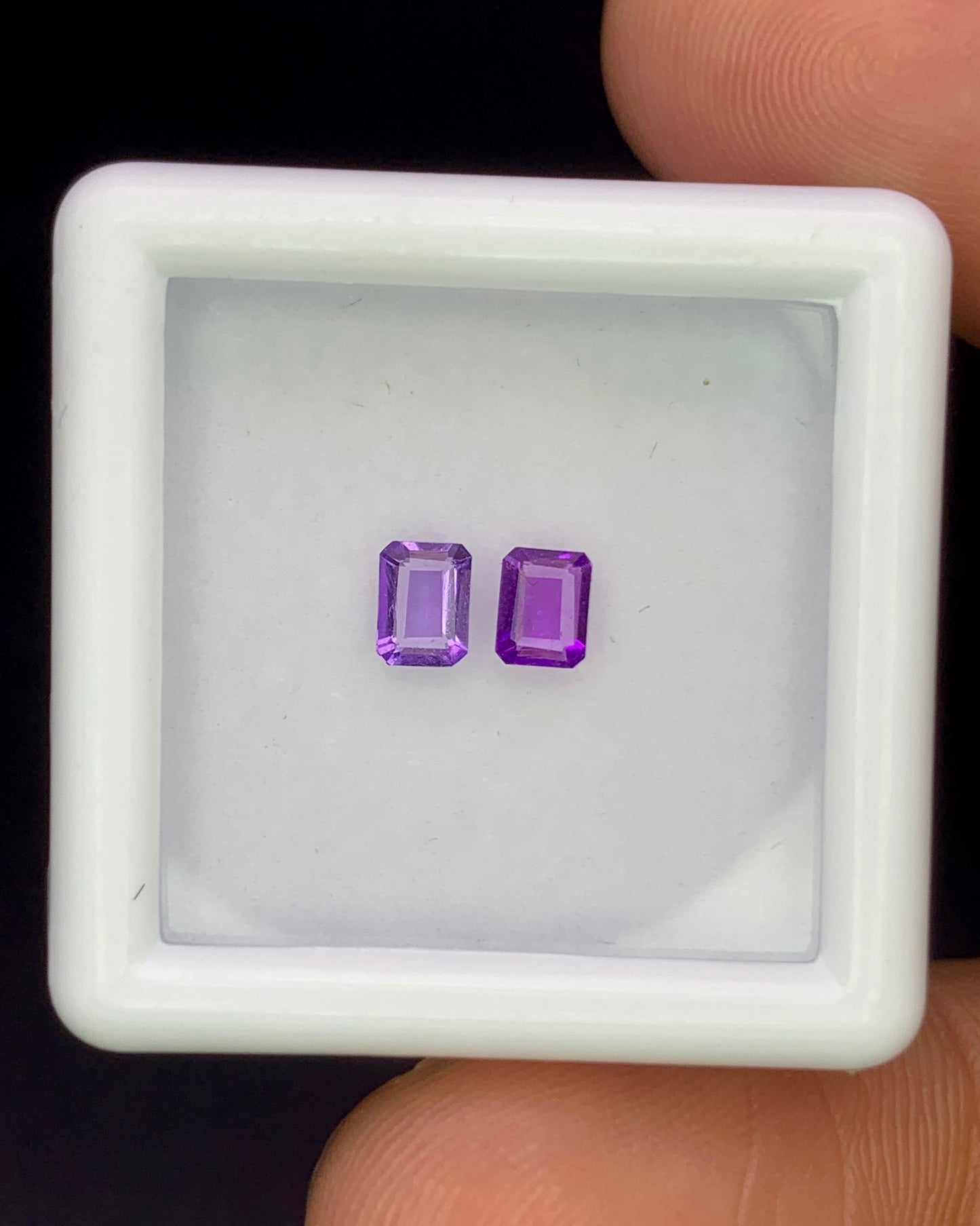 Natural Rare Color Change Hackmanite Lot 0.35 Carat Mix Size Octagon Shape Faceted Gemstone 2 Piece Lot 
