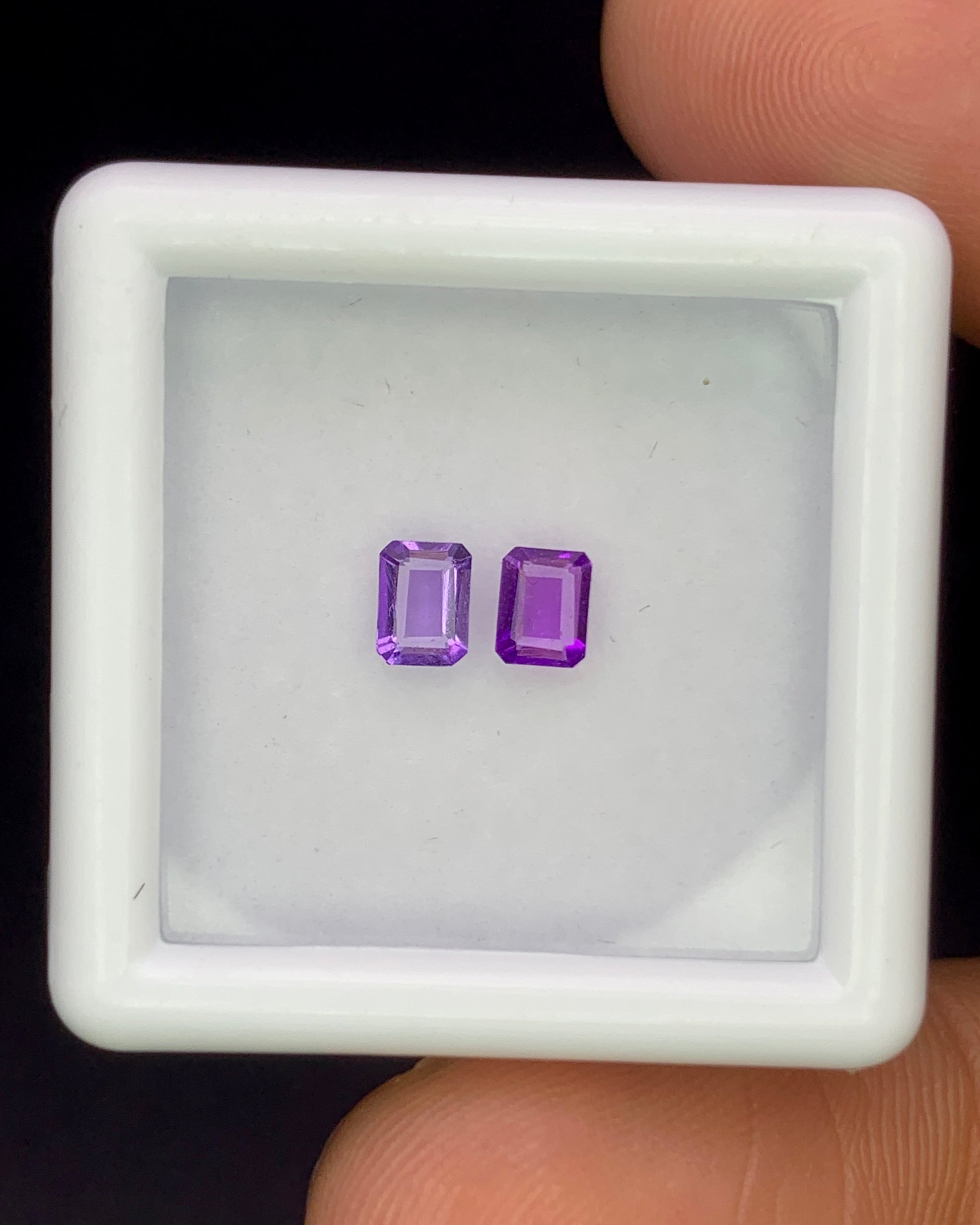 Natural Rare Color Change Hackmanite Lot 0.35 Carat Mix Size Octagon Shape Faceted Gemstone 2 Piece Lot 
