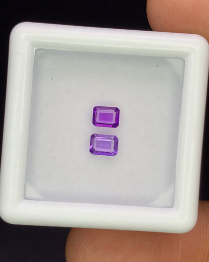 Natural Rare Color Change Hackmanite Lot 0.35 Carat Mix Size Octagon Shape Faceted Gemstone 2 Piece Lot 