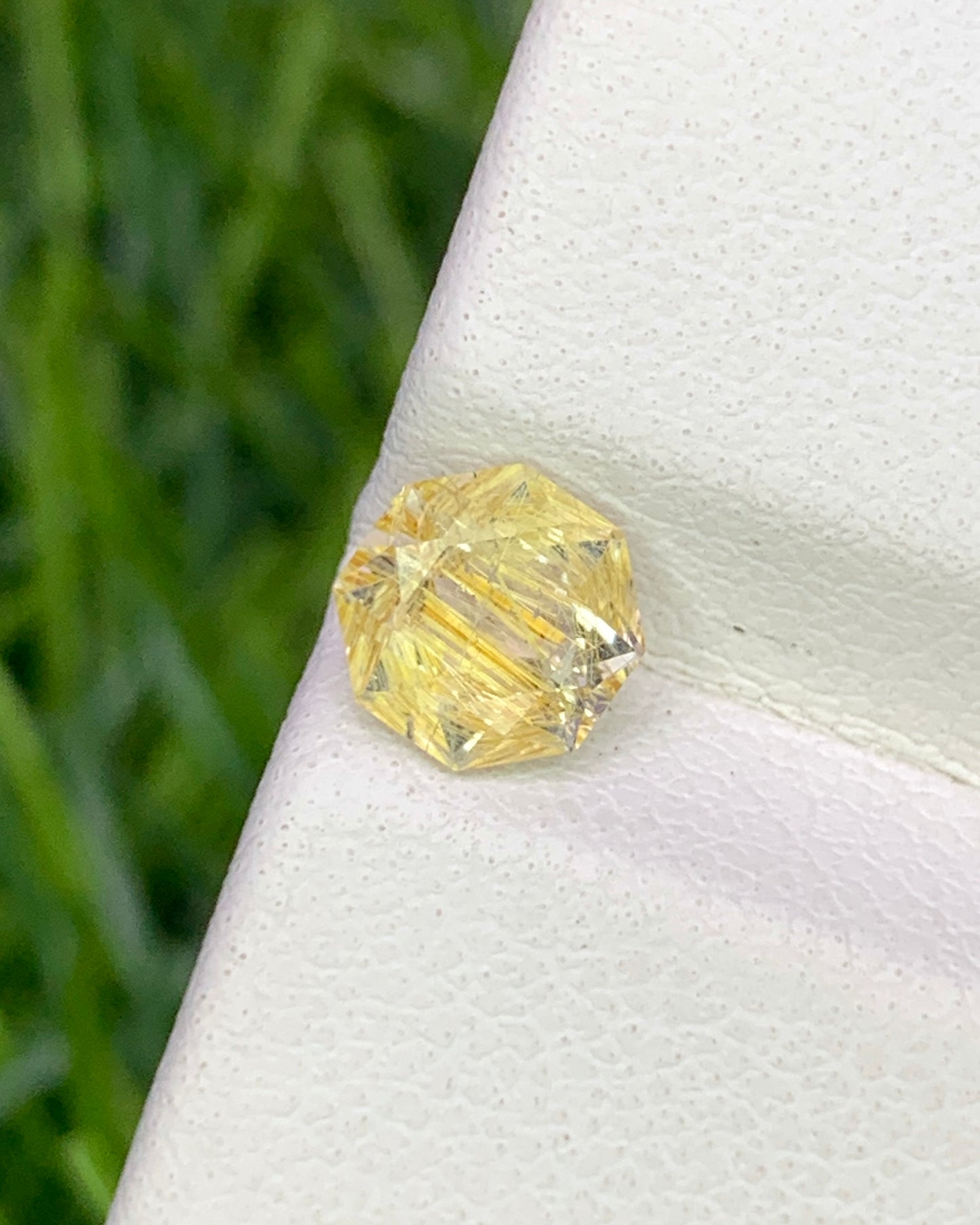 Natural Golden Rutile Quartz 0.63 Carat 5.6x5.6 MM Fancy Shape Faceted Gemstone