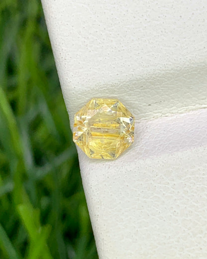 Natural Golden Rutile Quartz 0.63 Carat 5.6x5.6 MM Fancy Shape Faceted Gemstone