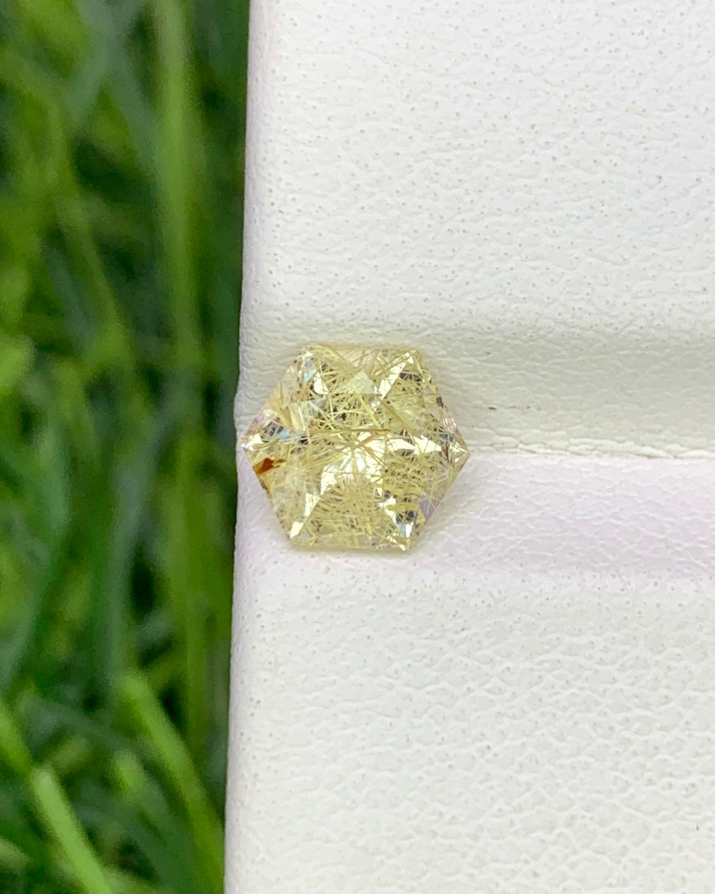 Natural Golden Rutile Quartz 0.83 Carat 6x6 MM Fancy Shape Faceted Gemstone