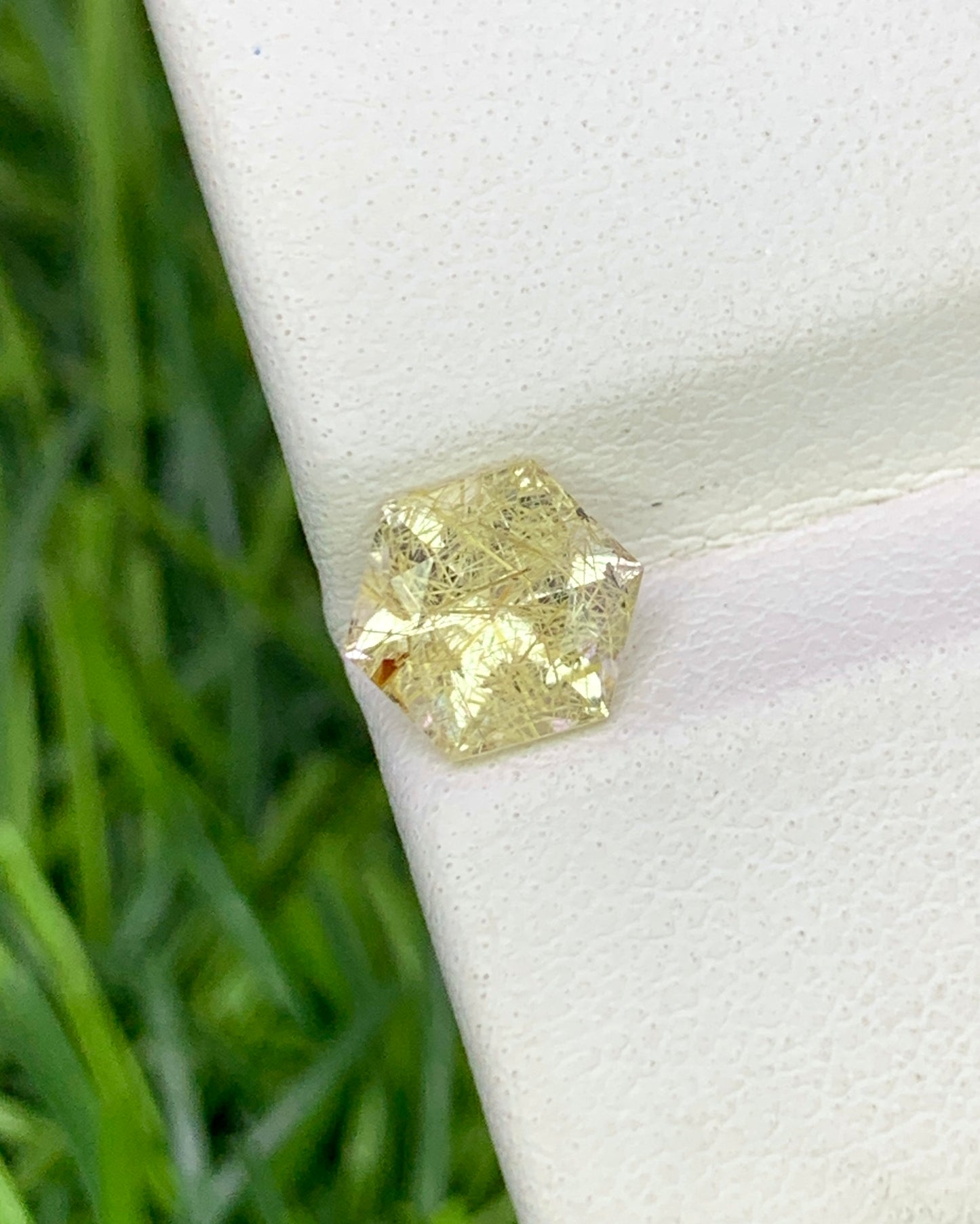 Natural Golden Rutile Quartz 0.83 Carat 6x6 MM Fancy Shape Faceted Gemstone