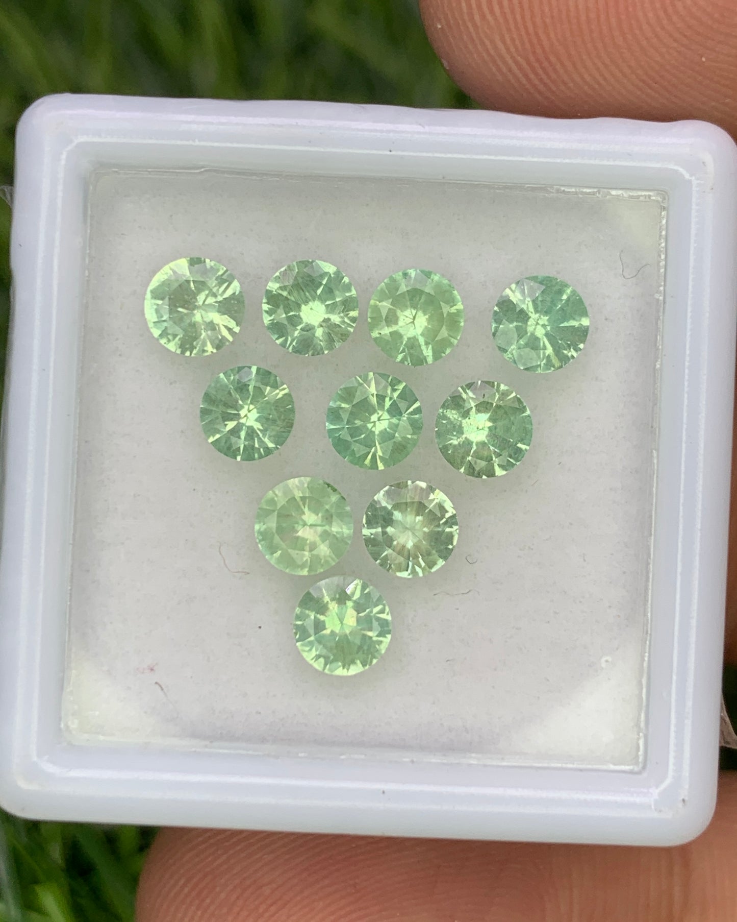 Natural Rare Kornerupine Lot 2.40 Carat 4x4 MM Round Shape Faceted Gemstone 10 Piece Lot