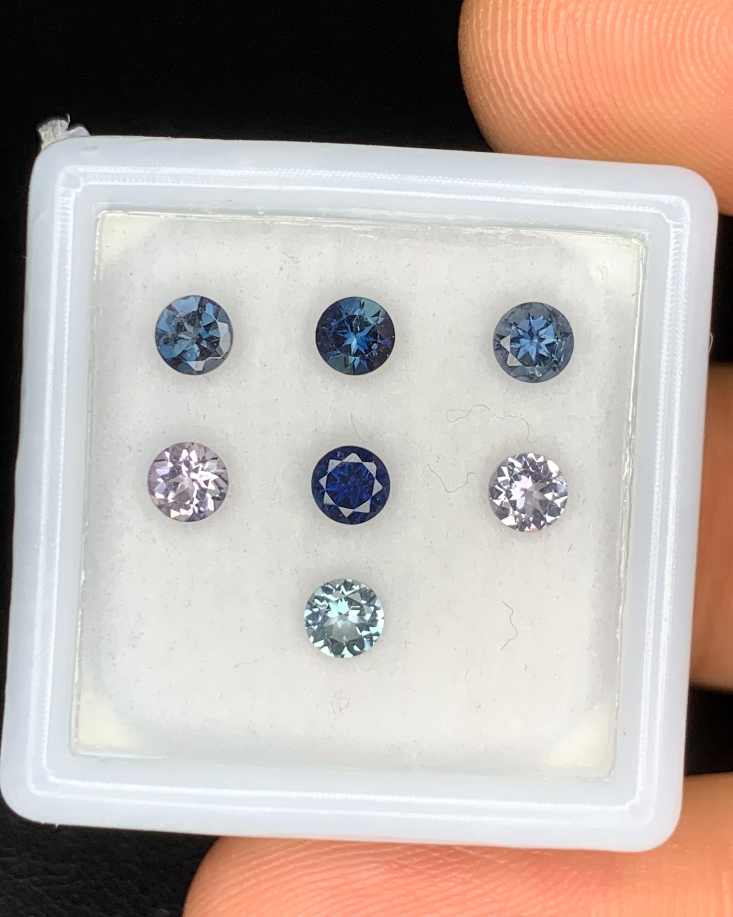 Natural Multi Color Tourmaline Lot 1.10 Carat 3.5x3.5 MM Round Shape Faceted Gemstone 7 Piece Lot