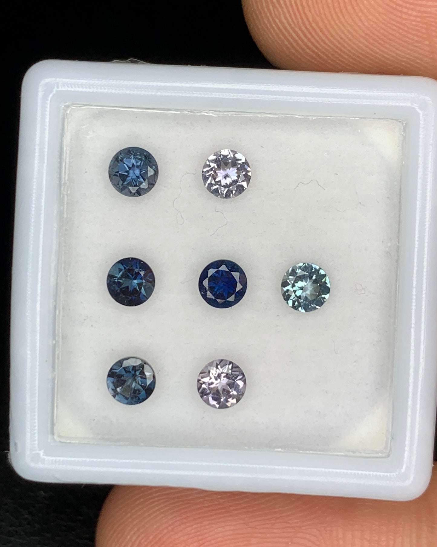 Natural Multi Color Tourmaline Lot 1.10 Carat 3.5x3.5 MM Round Shape Faceted Gemstone 7 Piece Lot