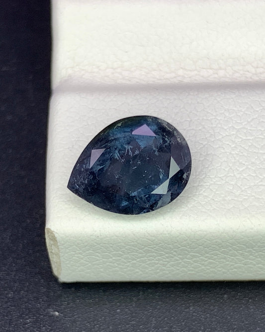 Natural Blue Tourmaline 1.78 Carat 9.3x7.1 MM Pear Shape Faceted Gemstone 