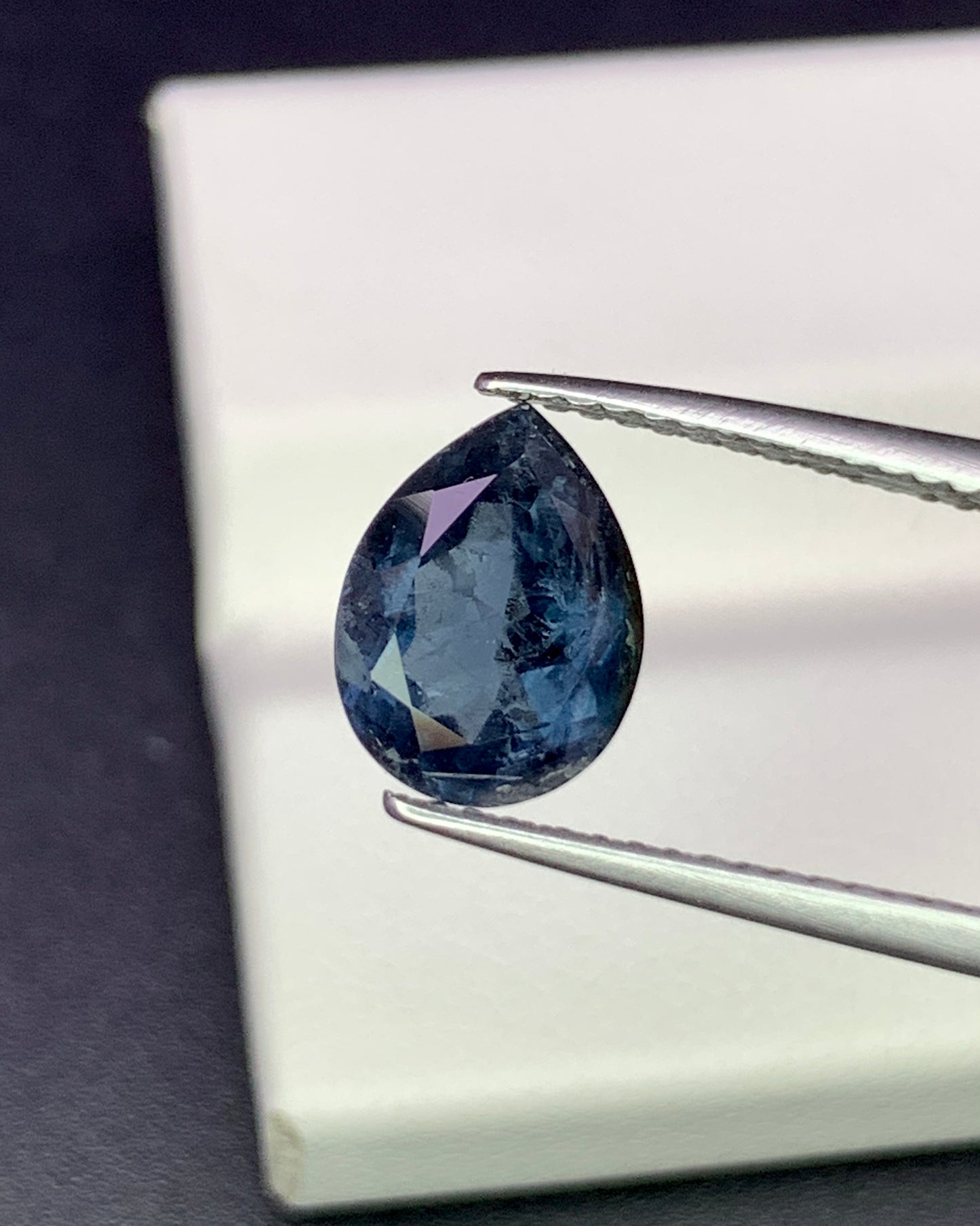 Natural Blue Tourmaline 1.78 Carat 9.3x7.1 MM Pear Shape Faceted Gemstone 
