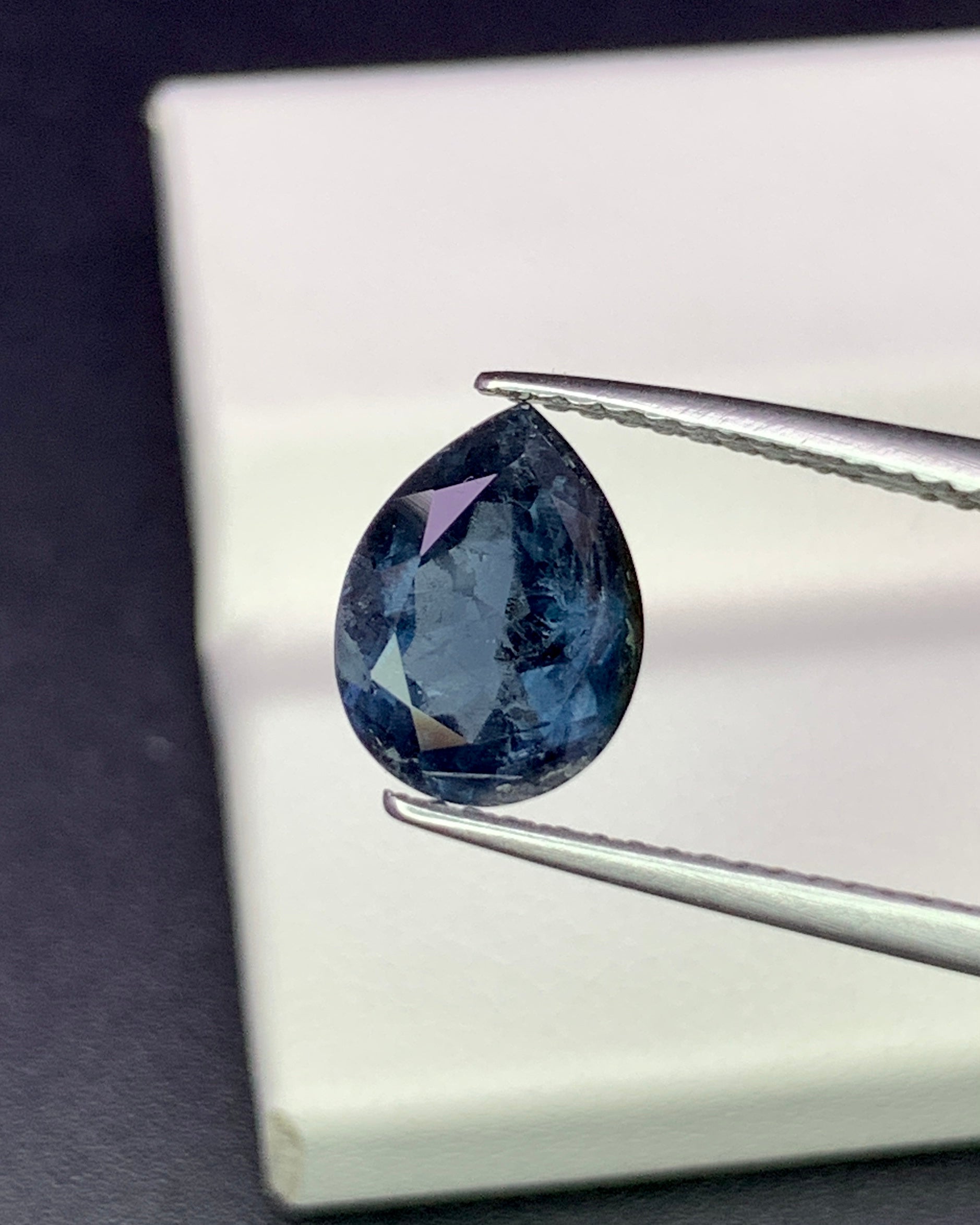 Natural Blue Tourmaline 1.78 Carat 9.3x7.1 MM Pear Shape Faceted Gemstone 