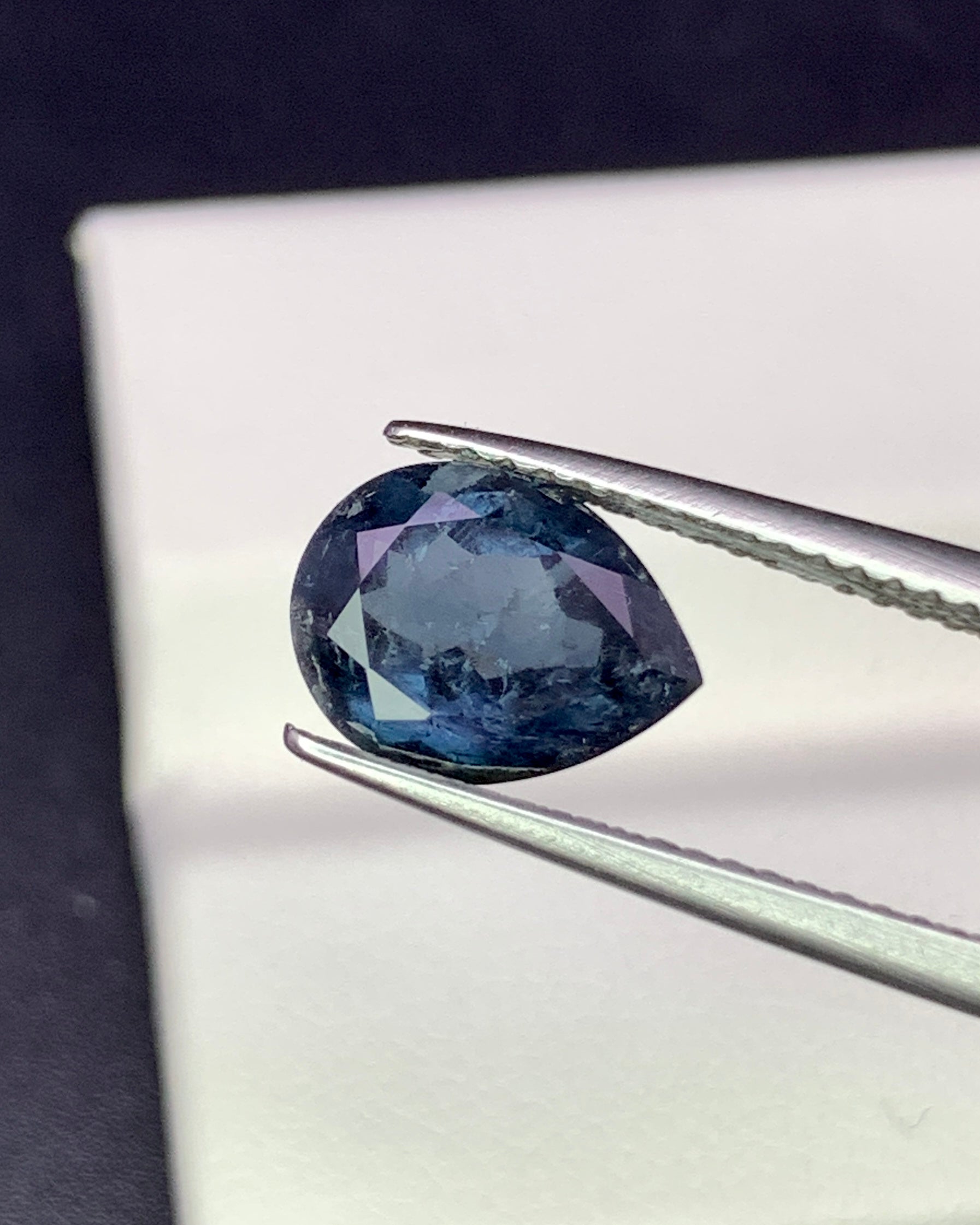 Natural Blue Tourmaline 1.78 Carat 9.3x7.1 MM Pear Shape Faceted Gemstone 