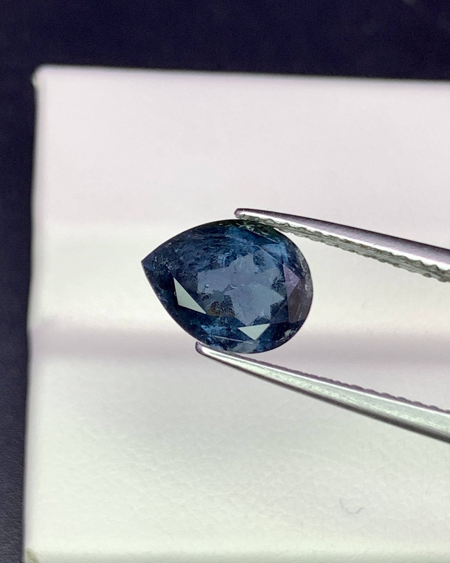 Natural Blue Tourmaline 1.78 Carat 9.3x7.1 MM Pear Shape Faceted Gemstone 