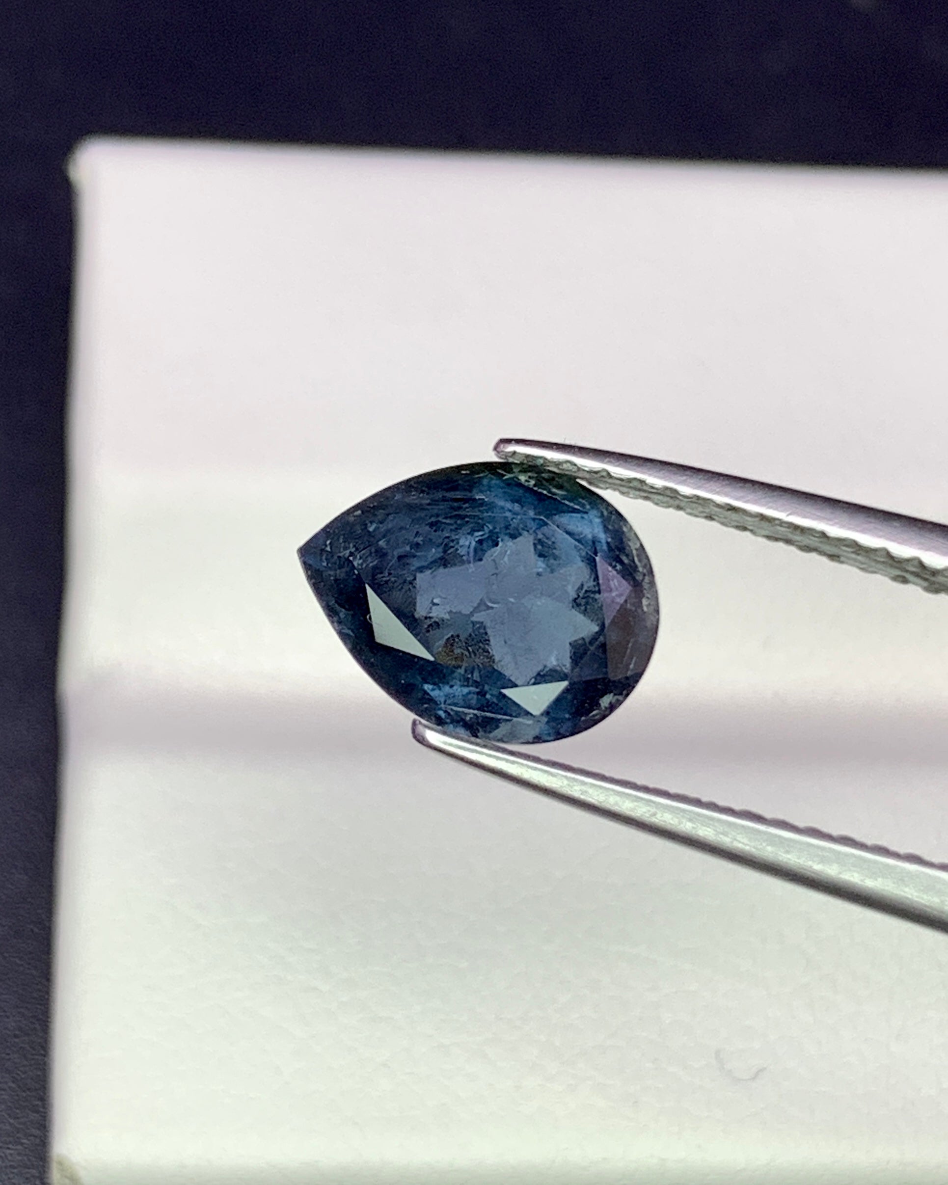 Natural Blue Tourmaline 1.78 Carat 9.3x7.1 MM Pear Shape Faceted Gemstone 