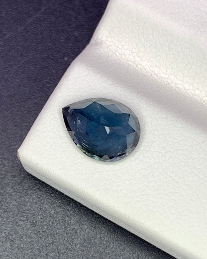 Natural Blue Tourmaline 1.78 Carat 9.3x7.1 MM Pear Shape Faceted Gemstone 