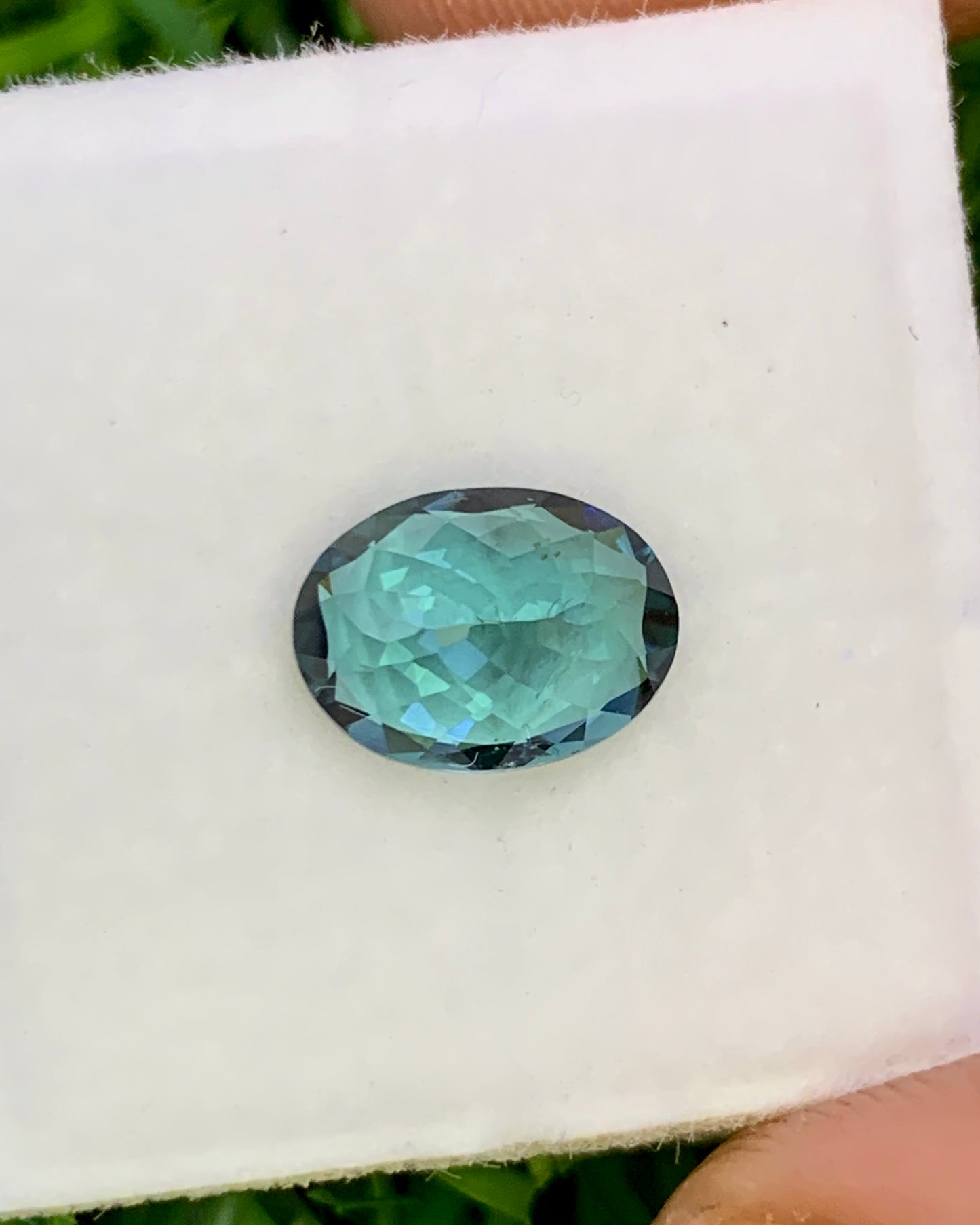 Natural Indicolite Tourmaline 1.75 Carat 9x6.7 MM Oval Shape Faceted Gemstone