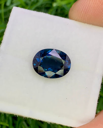 Natural Blue Tourmaline 1.98 Carat 9.2x7.2 MM Oval Shape Faceted Gemstone