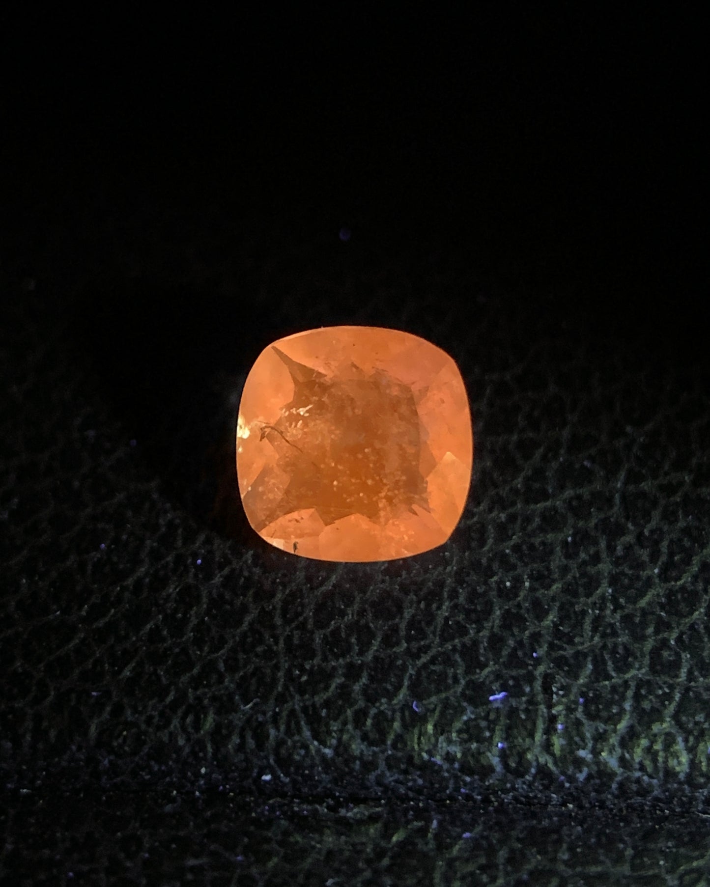 Natural Rare Color Change Hackmanite 0.28 Carat 4.3x4.3 MM Cushion Shape Faceted Gemstone