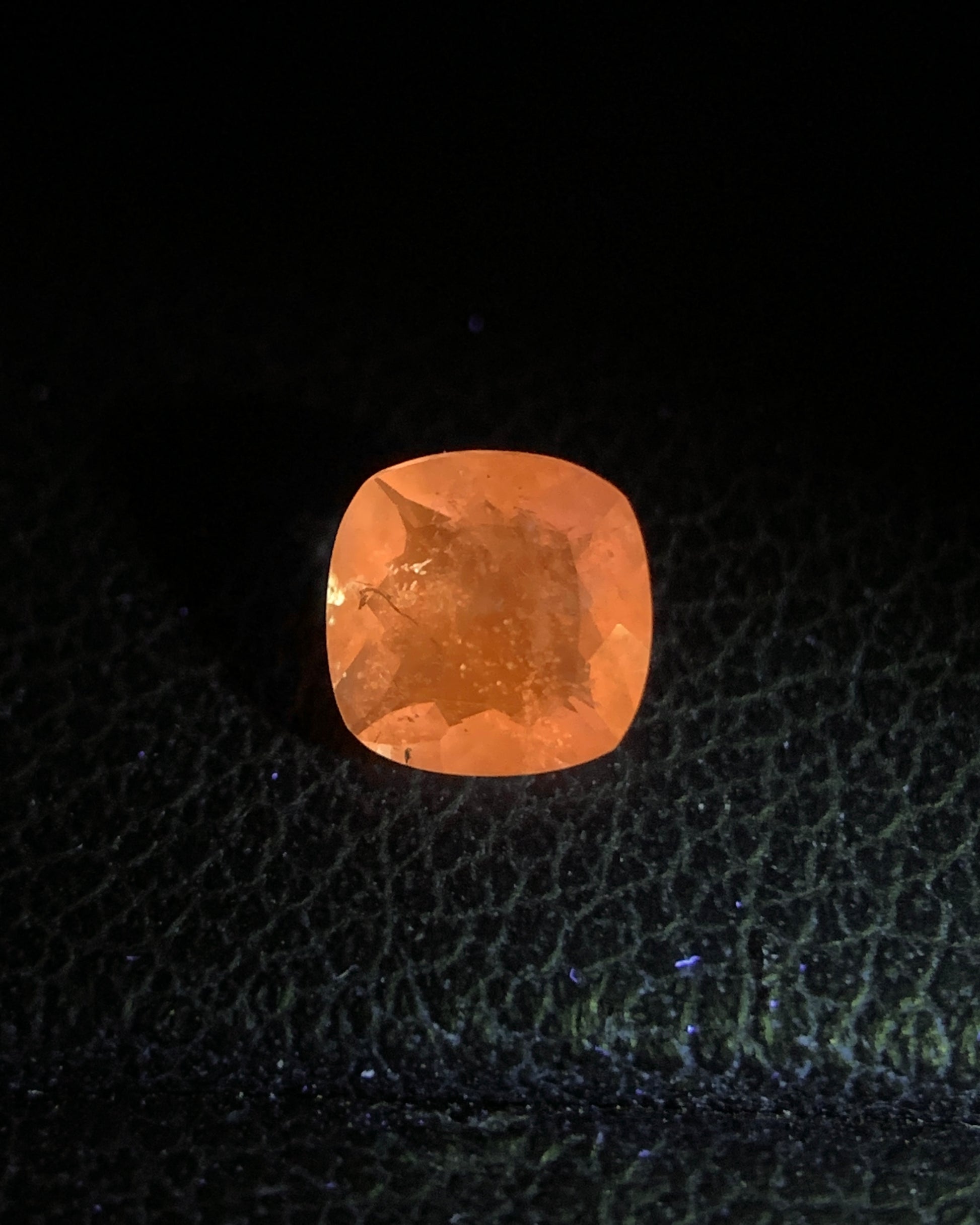 Natural Rare Color Change Hackmanite 0.28 Carat 4.3x4.3 MM Cushion Shape Faceted Gemstone