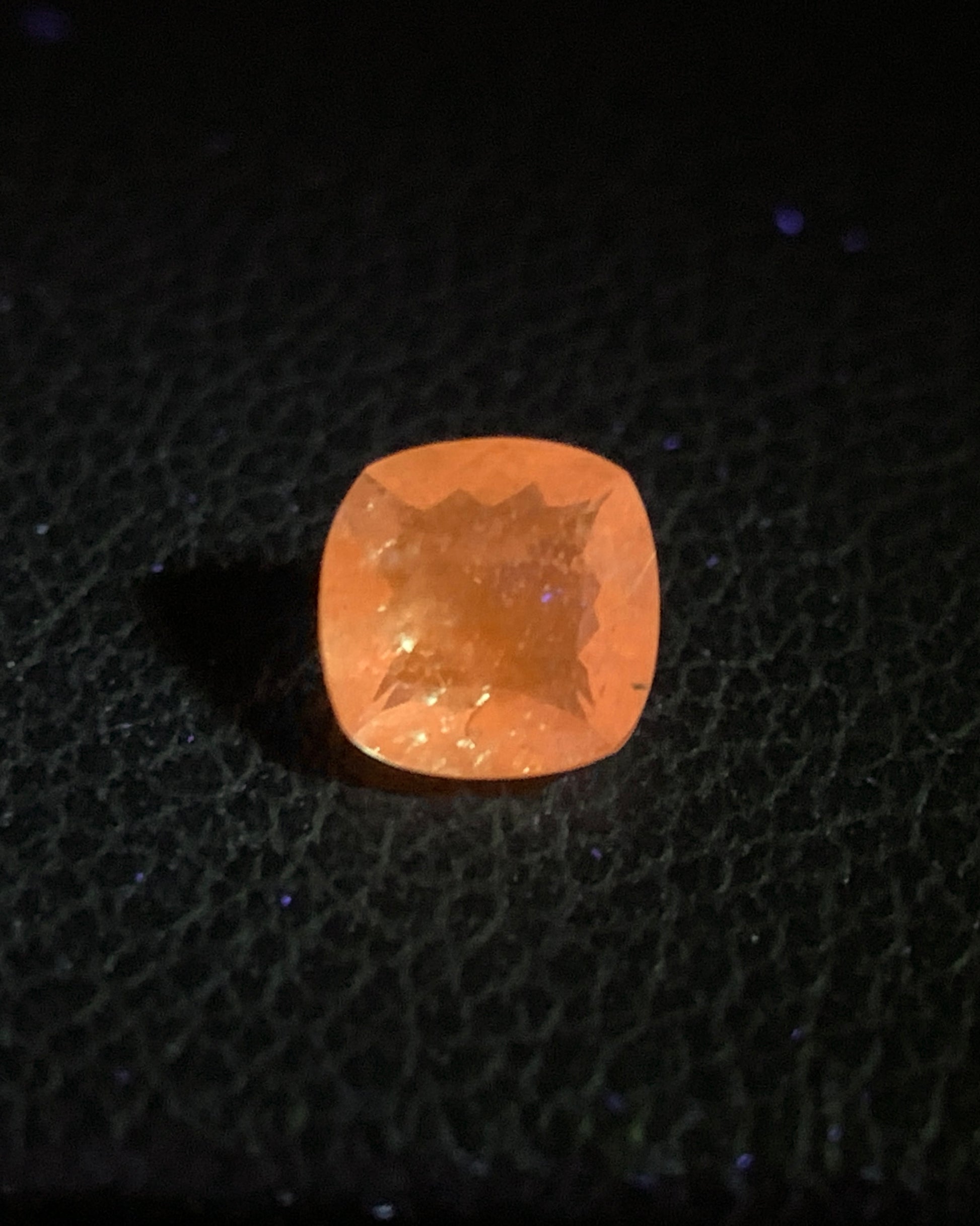 Natural Rare Color Change Hackmanite 0.28 Carat 4.3x4.3 MM Cushion Shape Faceted Gemstone