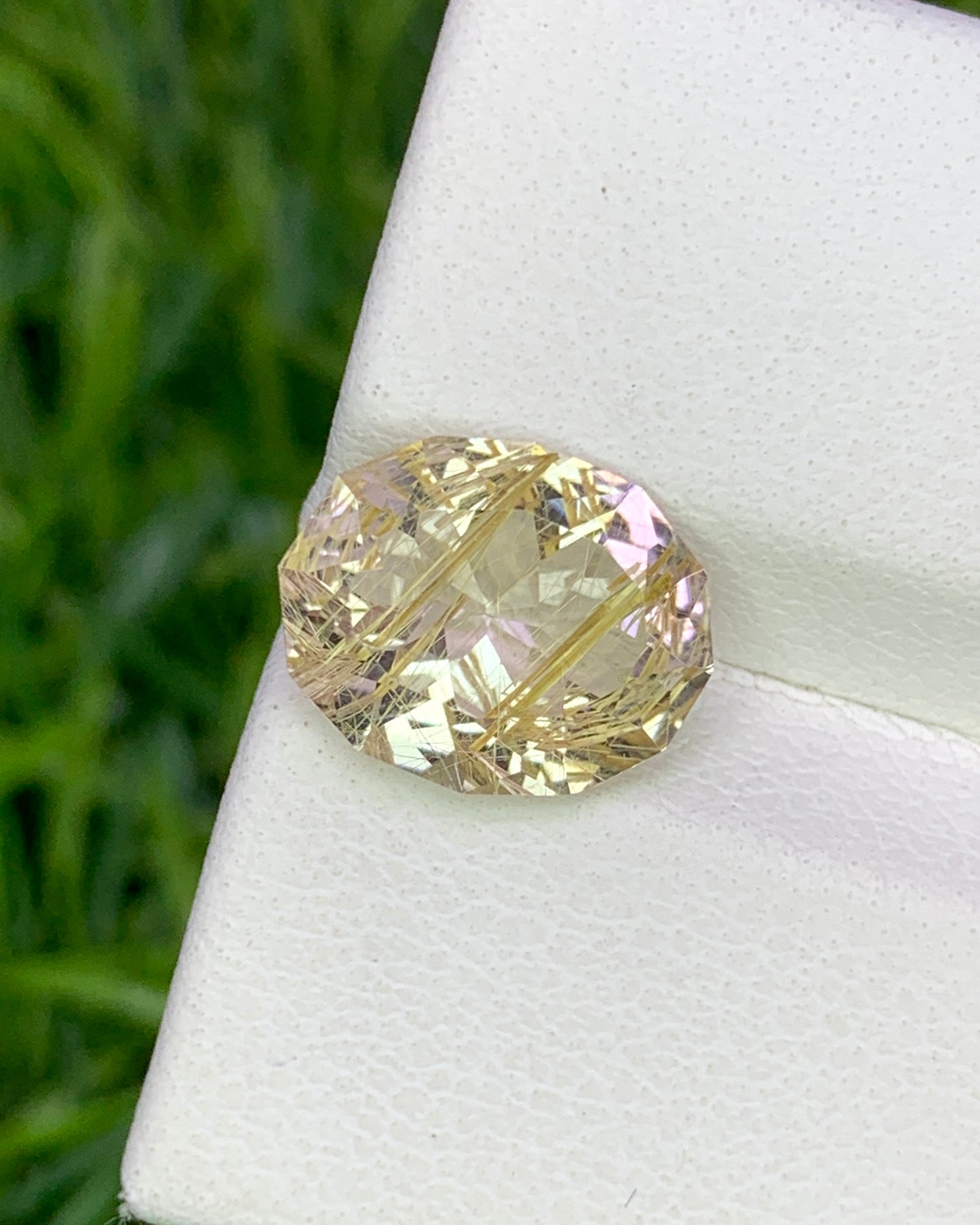 Natural Golden Rutile Quartz 2.31 Carat 10.7x8.6 MM Fancy Shape Faceted Gemstone