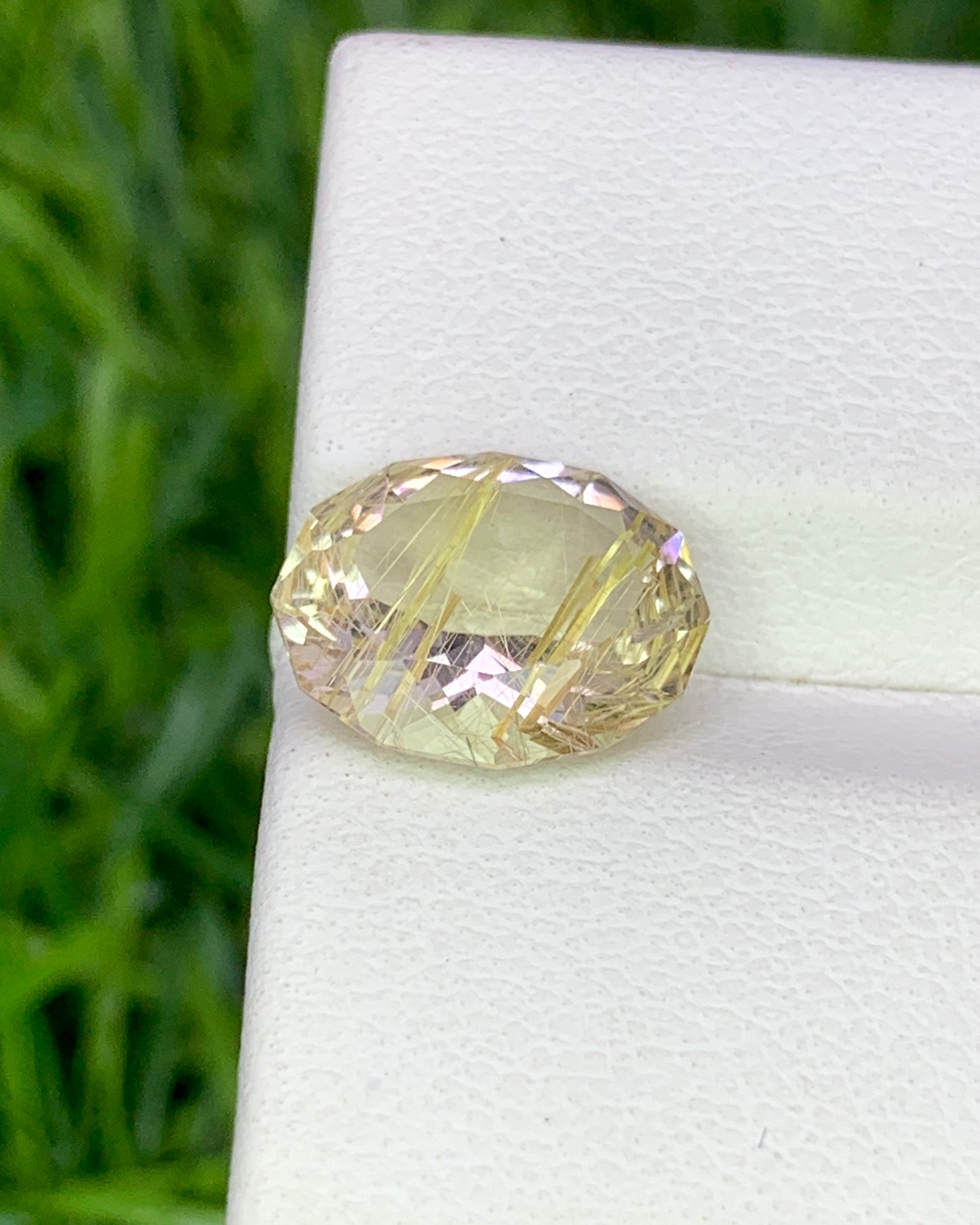 Natural Golden Rutile Quartz 2.31 Carat 10.7x8.6 MM Fancy Shape Faceted Gemstone