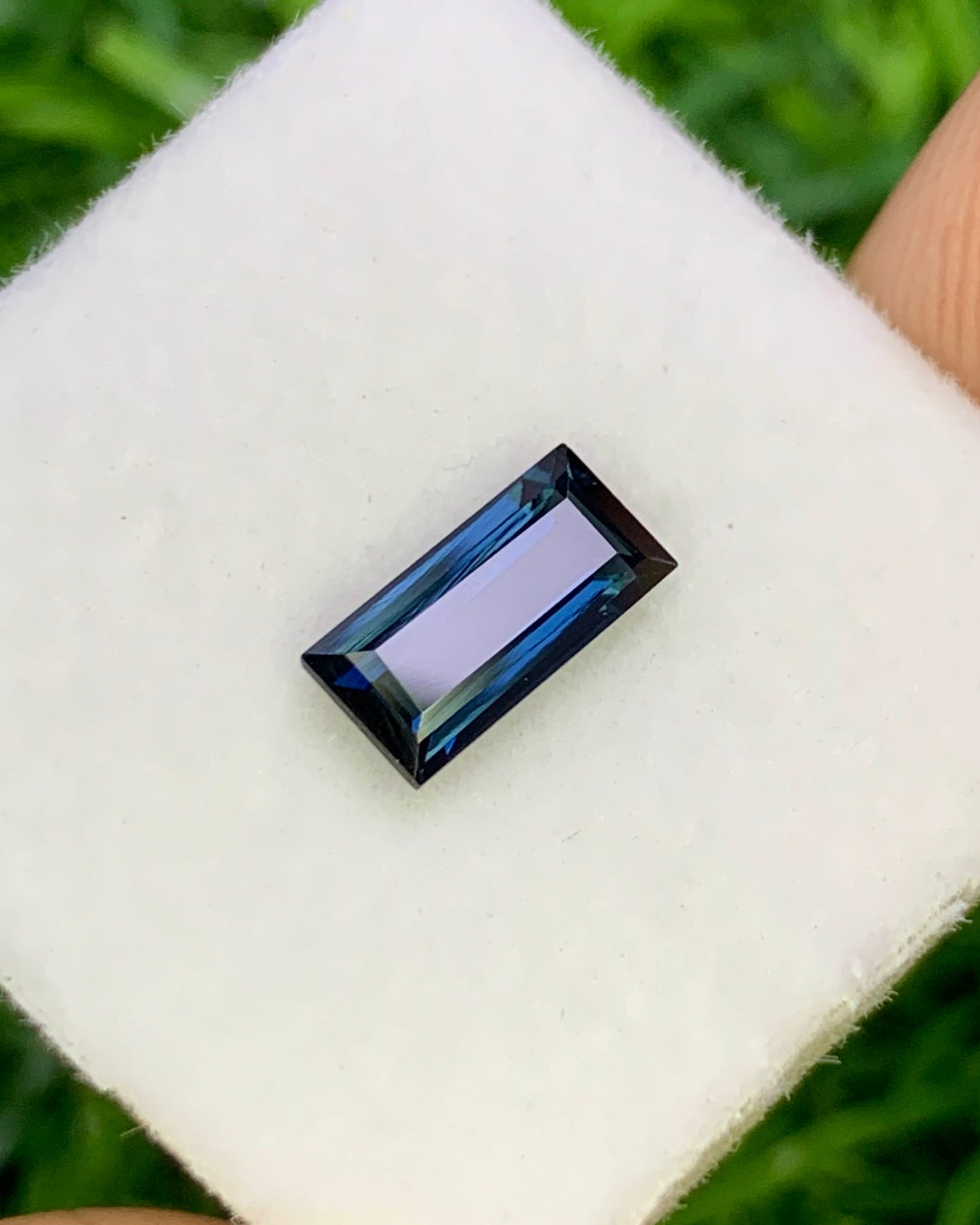 Natural Indicolite Tourmaline 0.81 Carat 8x4 MM Baguette Shape Faceted Gemstone