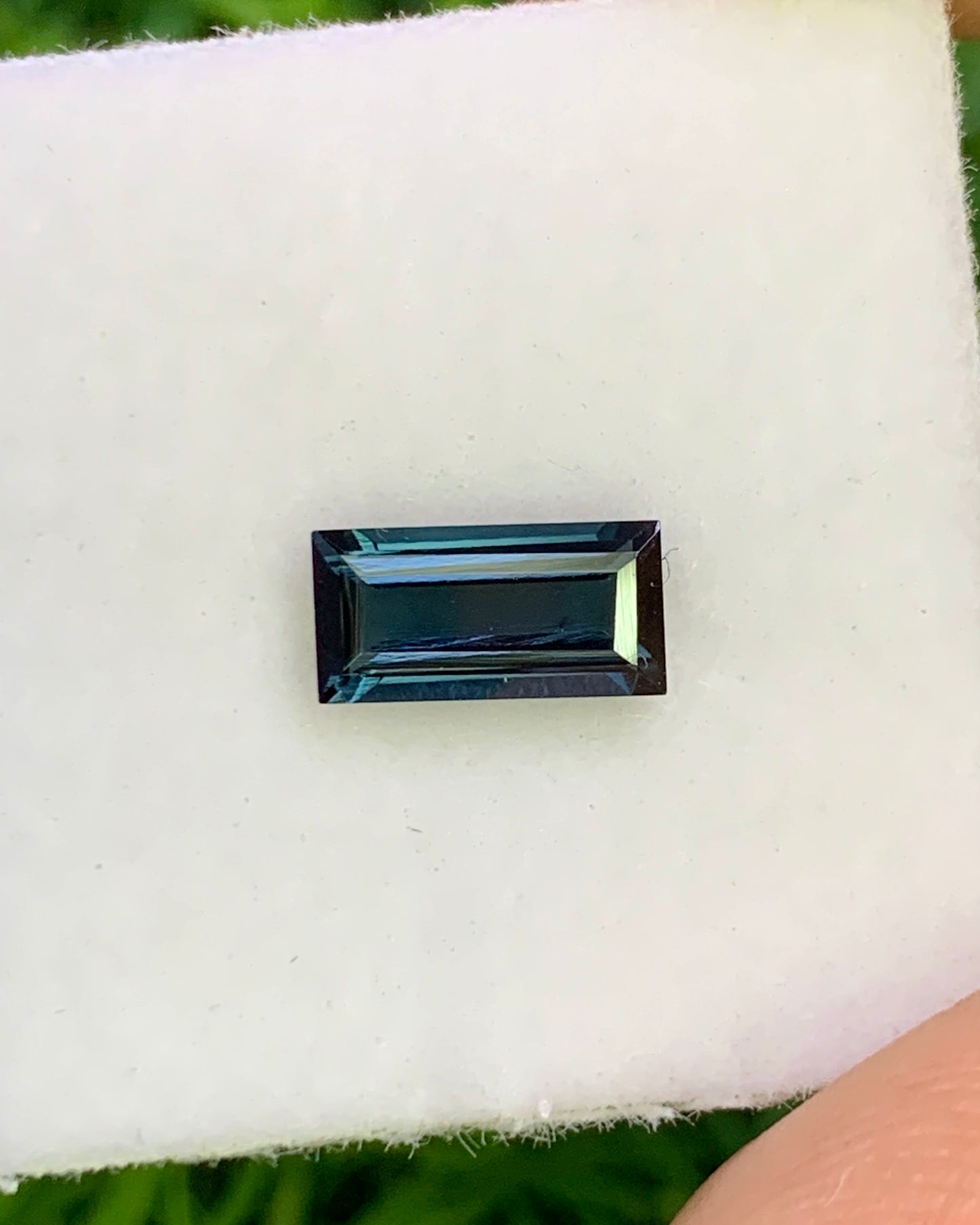 Natural Indicolite Tourmaline 0.81 Carat 8x4 MM Baguette Shape Faceted Gemstone