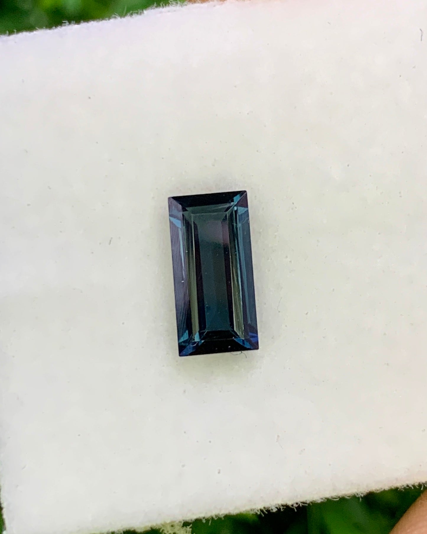 Natural Indicolite Tourmaline 0.81 Carat 8x4 MM Baguette Shape Faceted Gemstone